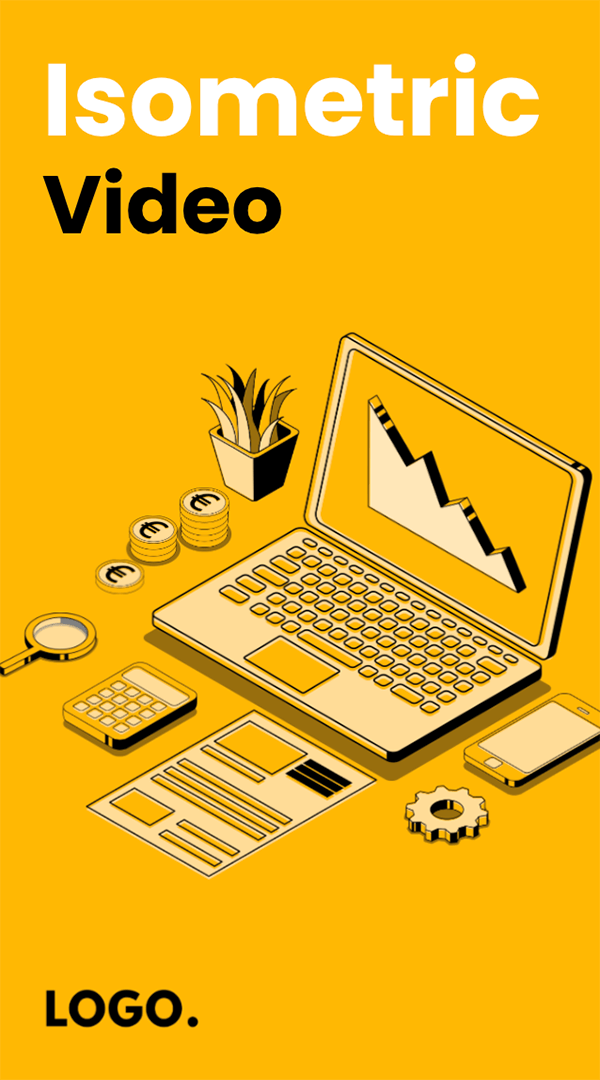 Isometric Video Mobile Genially Templates